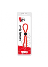 Красное эрекционное лассо с одной бусинкой-утяжкой STRETCHY THICK LASSO - Dream Toys - в Кирове купить с доставкой