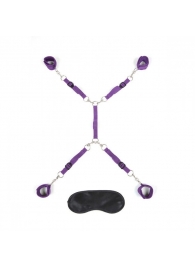 Фиолетовый набор фиксаций на кровати Classic Bedspreader - Lux Fetish - купить с доставкой в Кирове