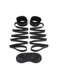 Чёрные манжеты для фиксации на кровати Bondage Bed Strap - Lux Fetish - купить с доставкой в Кирове