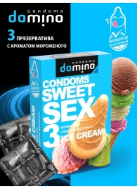 Презервативы для орального секса DOMINO Sweet Sex с ароматом мороженого - 3 шт. - Domino - купить с доставкой в Кирове