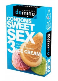 Презервативы для орального секса DOMINO Sweet Sex с ароматом мороженого - 3 шт. - Domino - купить с доставкой в Кирове