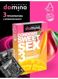 Презервативы для орального секса DOMINO Sweet Sex с ароматом манго - 3 шт. - Domino - купить с доставкой в Кирове