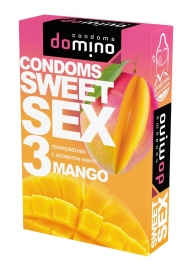 Презервативы для орального секса DOMINO Sweet Sex с ароматом манго - 3 шт. - Domino - купить с доставкой в Кирове