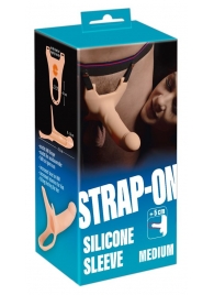 Силиконовый полый страпон на ремнях Silicone Strap-on - 16 см. - Orion - купить с доставкой в Кирове