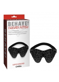 Черная маска на глаза Behave - Chisa - купить с доставкой в Кирове