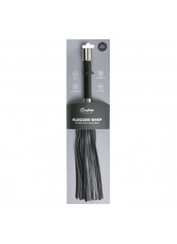 Черная плеть Easytoys Flogger With Metal Grip - 38 см. - Easy toys - купить с доставкой в Кирове