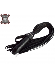 Черная плеть  Ковбой  с ручкой-фаллосом - 55 см. - Sitabella - купить с доставкой в Кирове