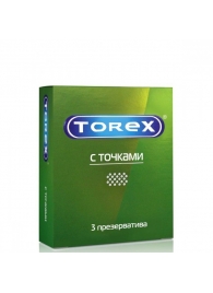 Текстурированные презервативы Torex  С точками  - 3 шт. - Torex - купить с доставкой в Кирове
