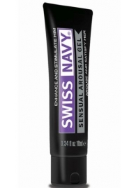 Возбуждающий гель-лубрикант на водной основе Sensual Arousal Lubricant - 10 мл. - Swiss navy - купить с доставкой в Кирове