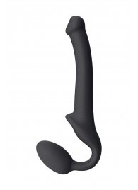 Черный безремневой страпон Silicone Bendable Strap-On S - Strap-on-me - купить с доставкой в Кирове