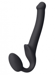 Черный безремневой страпон Silicone Bendable Strap-On S - Strap-on-me - купить с доставкой в Кирове