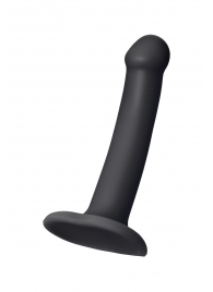 Черный фаллос на присоске Silicone Bendable Dildo S - 17 см. - Strap-on-me - купить с доставкой в Кирове