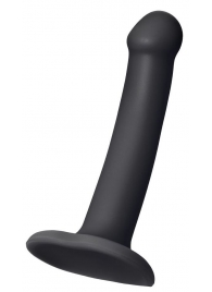 Черный фаллос на присоске Silicone Bendable Dildo S - 17 см. - Strap-on-me - купить с доставкой в Кирове