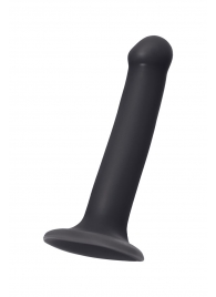 Черный фаллос на присоске Silicone Bendable Dildo M - 18 см. - Strap-on-me - купить с доставкой в Кирове