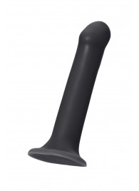 Черный фаллос на присоске Silicone Bendable Dildo L - 19 см. - Strap-on-me - купить с доставкой в Кирове