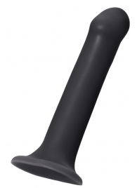 Черный фаллос на присоске Silicone Bendable Dildo XL - 20 см. - Strap-on-me - купить с доставкой в Кирове