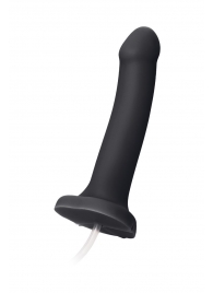 Черный фаллос с имитацией эякуляции Silicon Cum Dildo L - 19,6 см. - Strap-on-me - купить с доставкой в Кирове