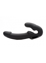 Черный безремневой страпон Urge Silicone Strap On с пультом ДУ - 24 см. - XR Brands - купить с доставкой в Кирове