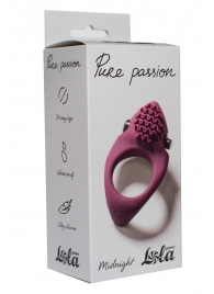 Бордовое эрекционное виброкольцо Pure Passion Midnight - Lola Games - в Кирове купить с доставкой