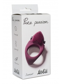 Бордовое эрекционное виброкольцо Pure Passion Sunset - Lola Games - в Кирове купить с доставкой