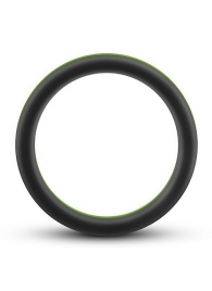 Черно-зеленое эрекционное кольцо Silicone Go Pro Cock Ring - Blush Novelties - в Кирове купить с доставкой