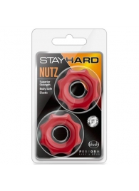 Набор из 2 красных фигурных эрекционных колец NUTZ - Blush Novelties - в Кирове купить с доставкой