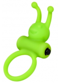 Зеленое эрекционное виброкольцо на пенис Cock Ring - A-toys - в Кирове купить с доставкой