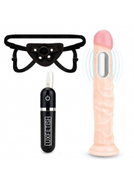 Регулируемые трусики с вибрирующей насадкой - 21 см. - Lux Fetish - купить с доставкой в Кирове