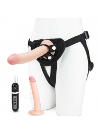 Регулируемые трусики с 2 насадками - 16 и 15 см. - Lux Fetish - купить с доставкой в Кирове