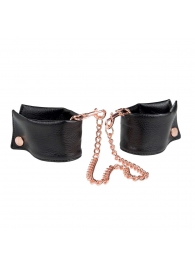 Черные мягкие наручники Entice French Cuffs с цепью - California Exotic Novelties - купить с доставкой в Кирове