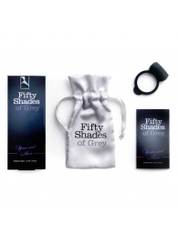 Темно-серое эрекционное кольцо Vibrating Love Ring с вибрацией - Fifty Shades of Grey - в Кирове купить с доставкой