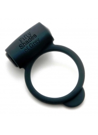 Темно-серое эрекционное кольцо Vibrating Love Ring с вибрацией - Fifty Shades of Grey - в Кирове купить с доставкой
