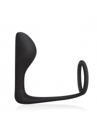 Стимулятор простаты с фиксацией эрекционным кольцом Prostate Gear - BlueLine - в Кирове купить с доставкой