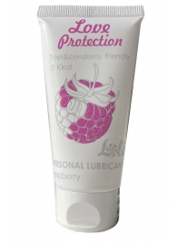 Лубрикант на водной основе с ароматом малины Love Protection Raspberry - 50 мл. - Lola Games - купить с доставкой в Кирове