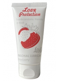 Лубрикант на водной основе с ароматом малины Love Protection Strawberry - 50 мл. - Lola Games - купить с доставкой в Кирове