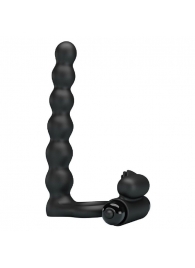 Черная насадка для двойной стимуляции Hercules Penis Sheath III - 15,3 см. - Baile - купить с доставкой в Кирове