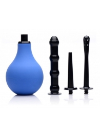 Анальный душ с 3 насадками Premium One-way Valve Anal Douche Set - XR Brands - купить с доставкой в Кирове