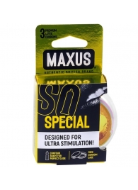 Презервативы с точками и рёбрами в пластиковом кейсе MAXUS Special - 3 шт. - Maxus - купить с доставкой в Кирове