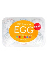 Набор из 6 мастурбаторов Tenga EGG Easy Beat с различным рельефом - Tenga - в Кирове купить с доставкой