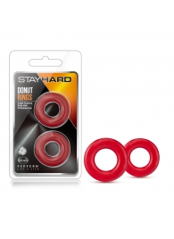 Набор из 2 красных эрекционных колец Stay Hard Donut Rings - Blush Novelties - в Кирове купить с доставкой