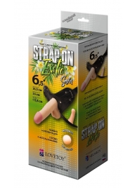 Пояс-трусики с 2 насадками Exotic-Sara - 16,5 см. - LOVETOY (А-Полимер) - купить с доставкой в Кирове