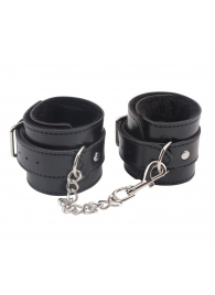 Черные оковы на ноги Obey Me Leather Ankle Cuffs - Chisa - купить с доставкой в Кирове