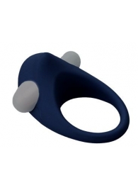 Гладкое синее эрекционное виброкольцо STIMU RING - Dream Toys - в Кирове купить с доставкой
