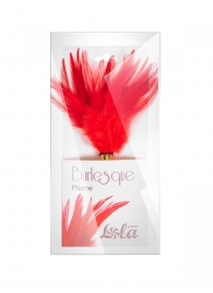 Красный перьевой тиклер Plume - 23 см. - Lola Lingerie - купить с доставкой в Кирове