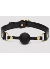 Черный кляп-шар Bound to You Faux Leather Ball Gag - Fifty Shades of Grey - купить с доставкой в Кирове