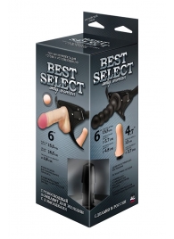 Черный пояс для женщин BEST SELECT с 3 насадками - LOVETOY (А-Полимер) - купить с доставкой в Кирове