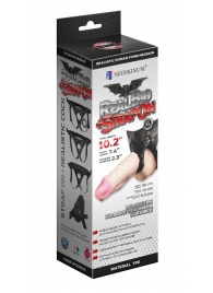 Гигантский фаллоимитатор на присоске в комплекте с трусиками - 26 см. - LOVETOY (А-Полимер) - купить с доставкой в Кирове