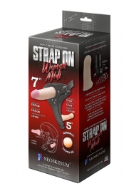 Реалистичный страпон Woman Midi с вагинальной пробкой - 19 см. - LOVETOY (А-Полимер) - купить с доставкой в Кирове