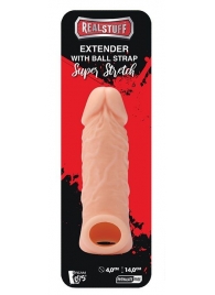Телесная насадка EXTENDER WITH BALL STRAP 5.5 - 14 см. - Dream Toys - в Кирове купить с доставкой