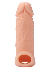Телесная насадка EXTENDER WITH BALL STRAP 5.5 - 14 см. - Dream Toys - в Кирове купить с доставкой